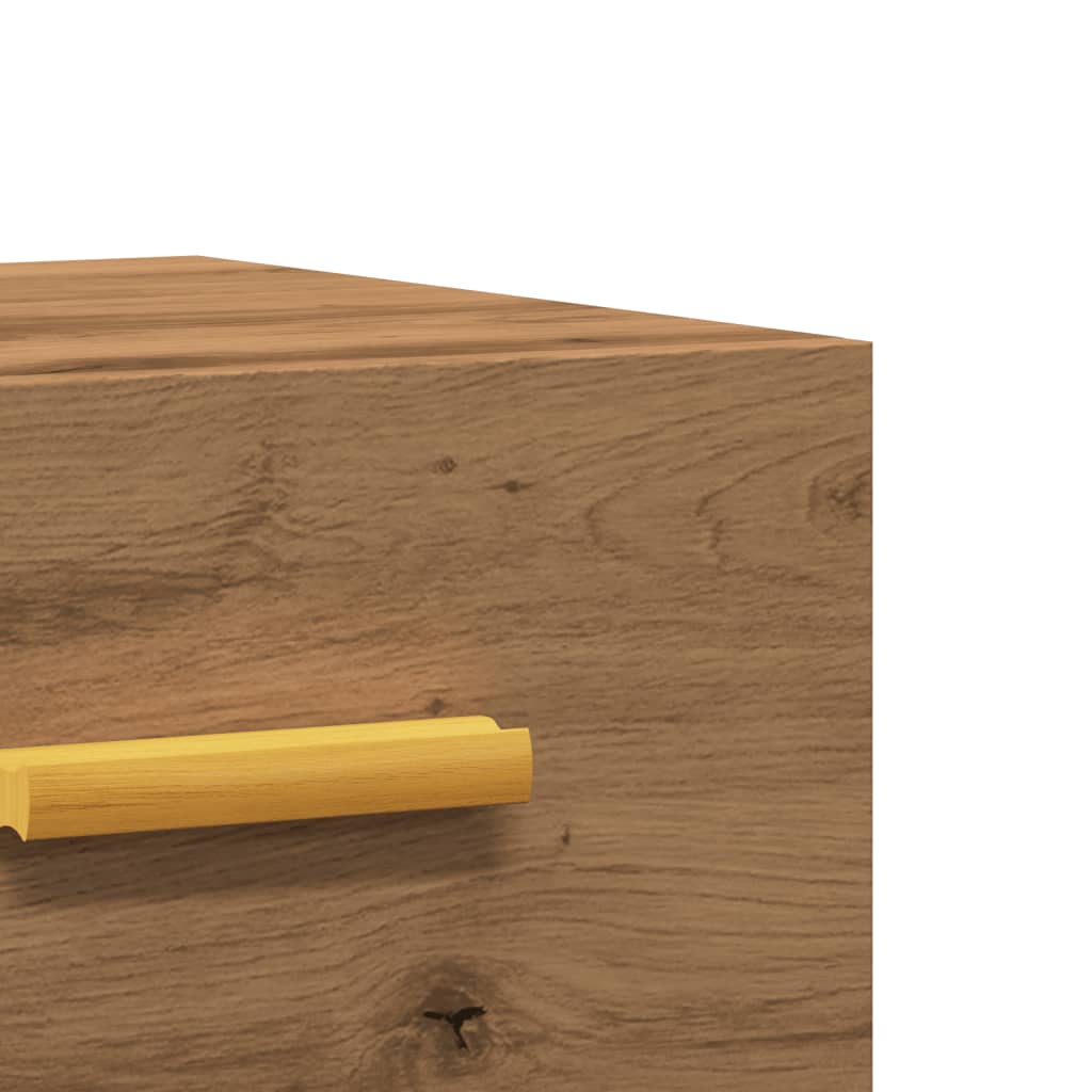 Wall mounted bedside tables 2pcs 35x35x20cm artisian oak