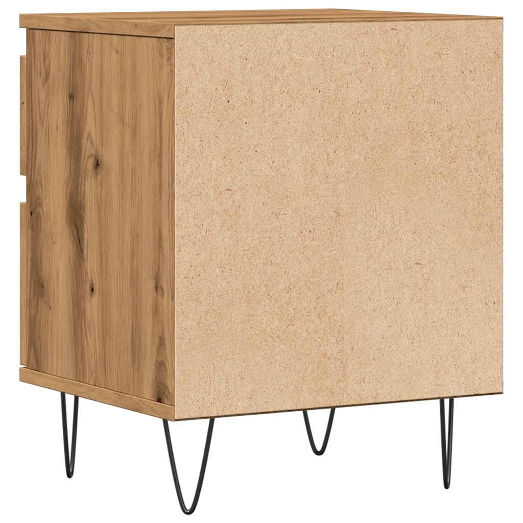 Bedside table 40x35x50 cm derived from artisanal oak wood