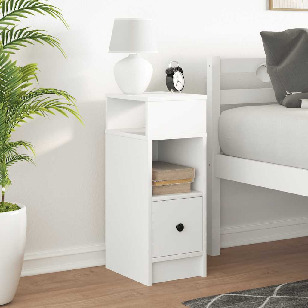 Mesa de cabeceira com gaveta 25x31x66 cm branco