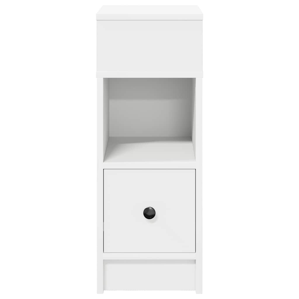 Mesas de cabeceira 2 pcs com gaveta 25x31x66 cm branco
