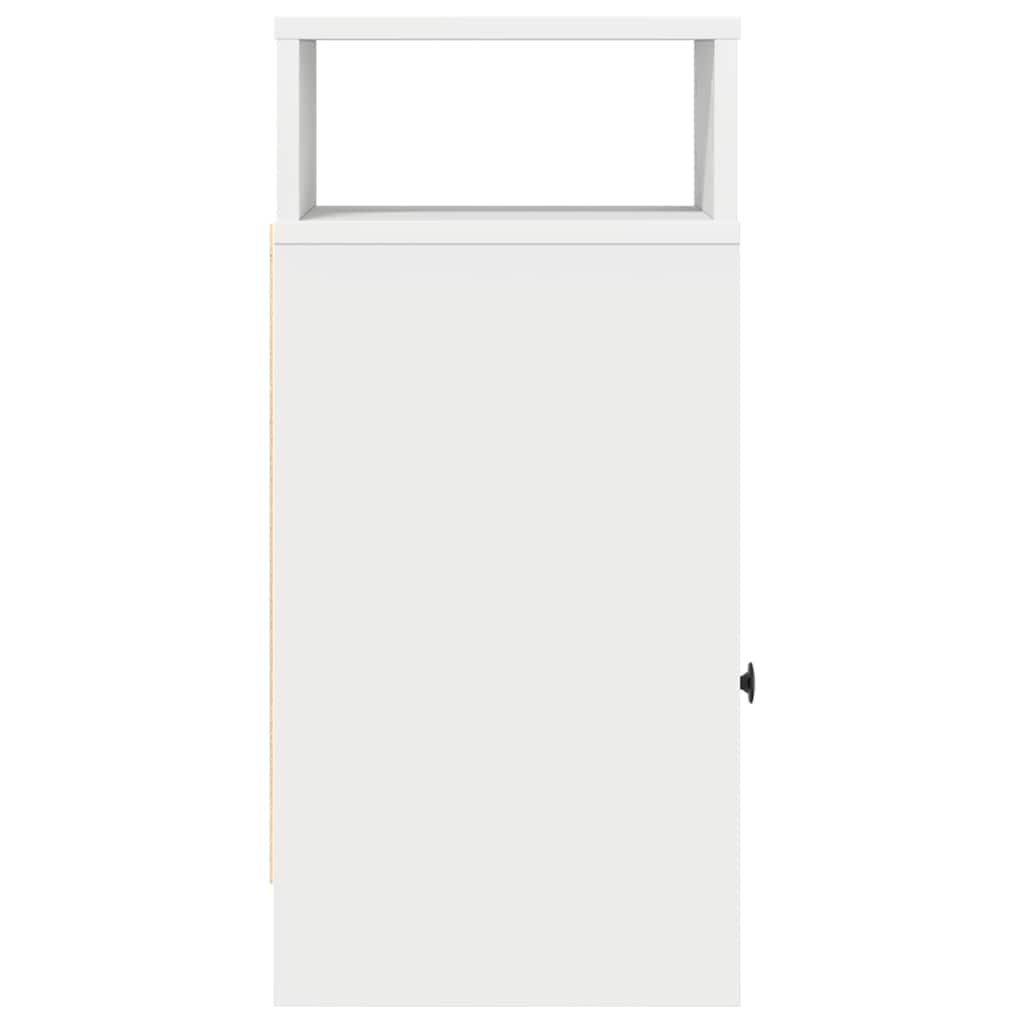 Mesas de cabeceira 2 pcs com gaveta 25x31x66 cm branco