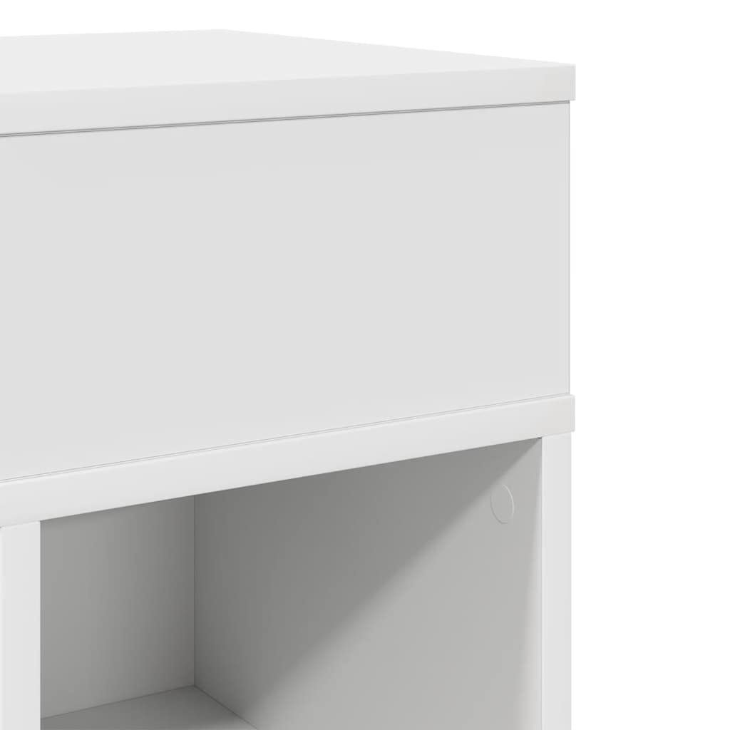 Mesas de cabeceira 2 pcs com gaveta 25x31x66 cm branco