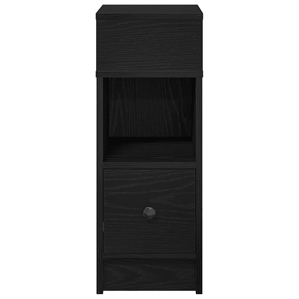 Mesa de cabeceira com gaveta 25x31x66 cm preto
