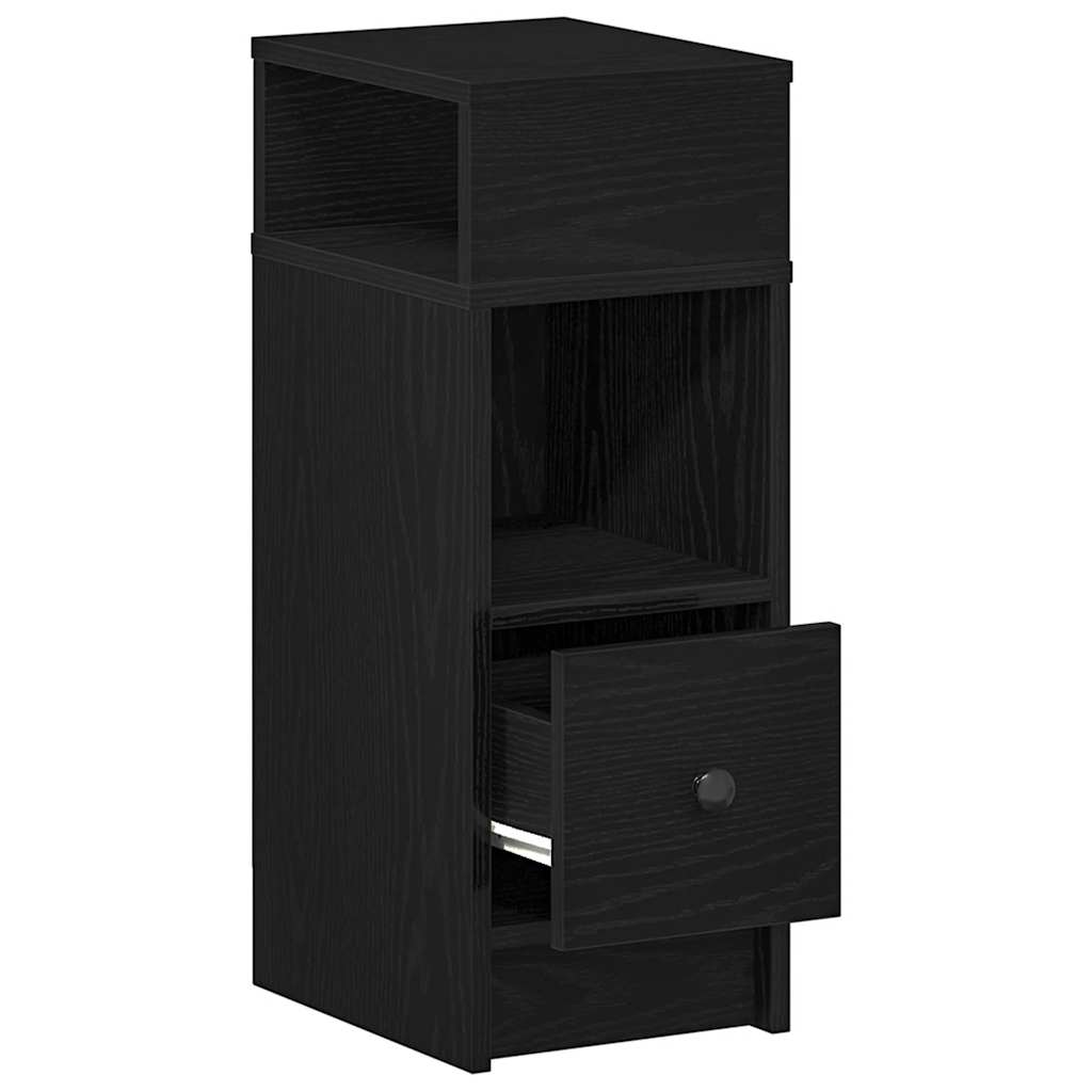 Mesa de cabeceira com gaveta 25x31x66 cm preto