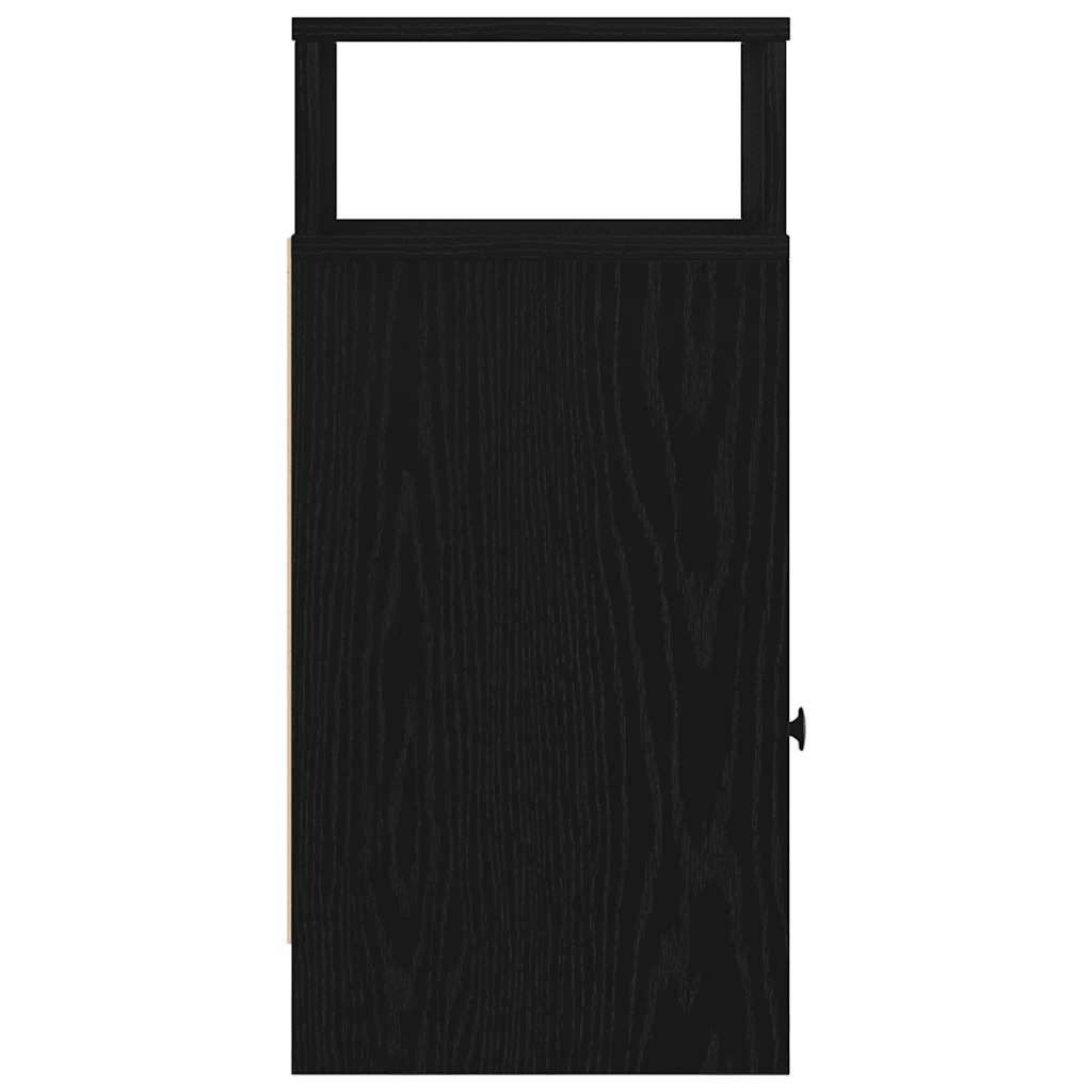 Mesa de cabeceira com gaveta 25x31x66 cm preto