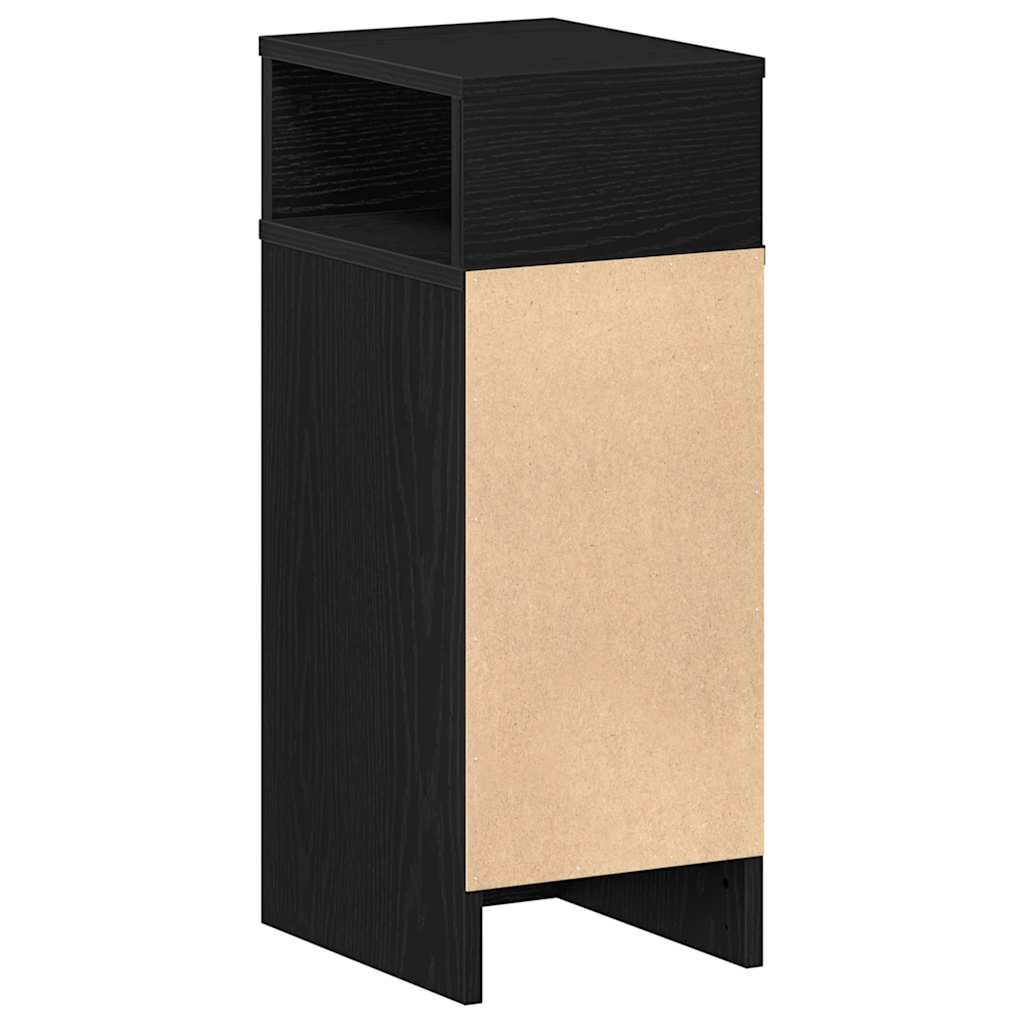 Mesa de cabeceira com gaveta 25x31x66 cm preto