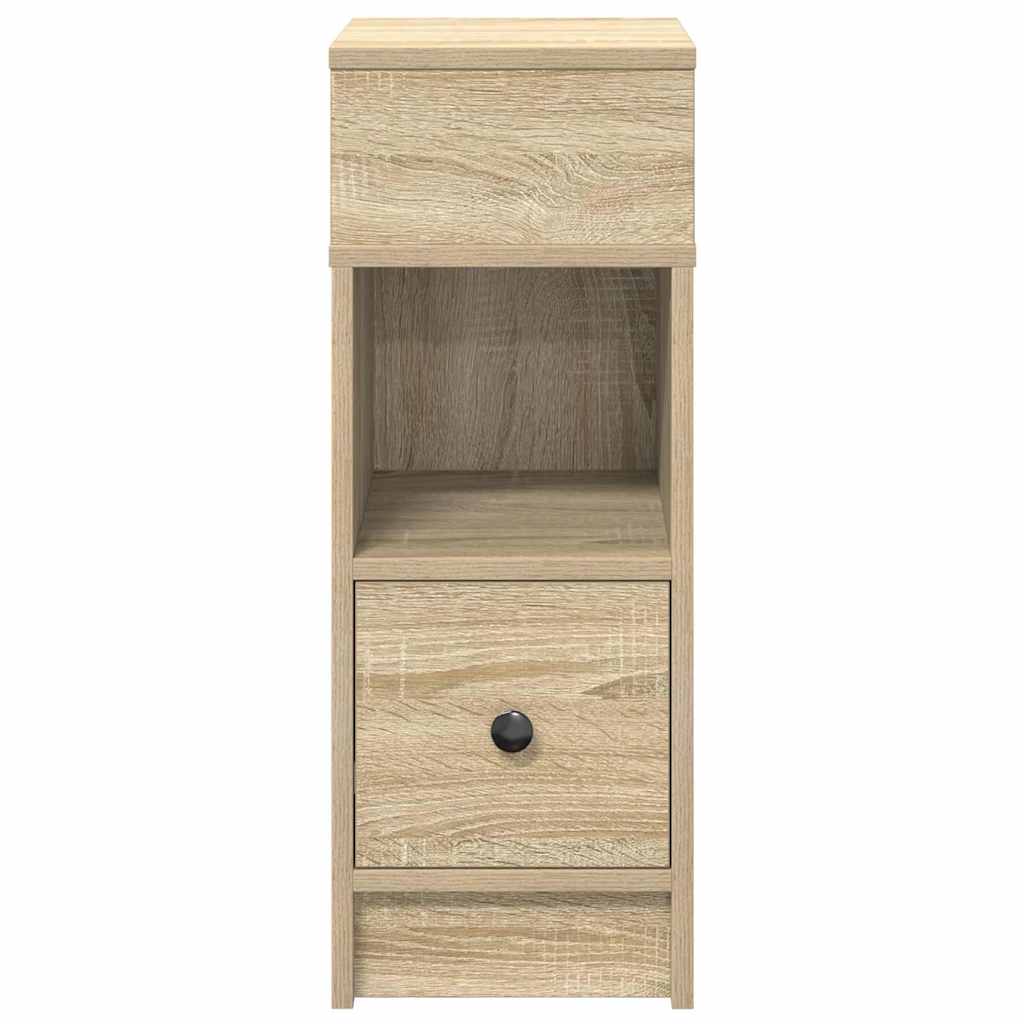 Mesa de cabeceira com gaveta 25x31x66 cm carvalho sonoma