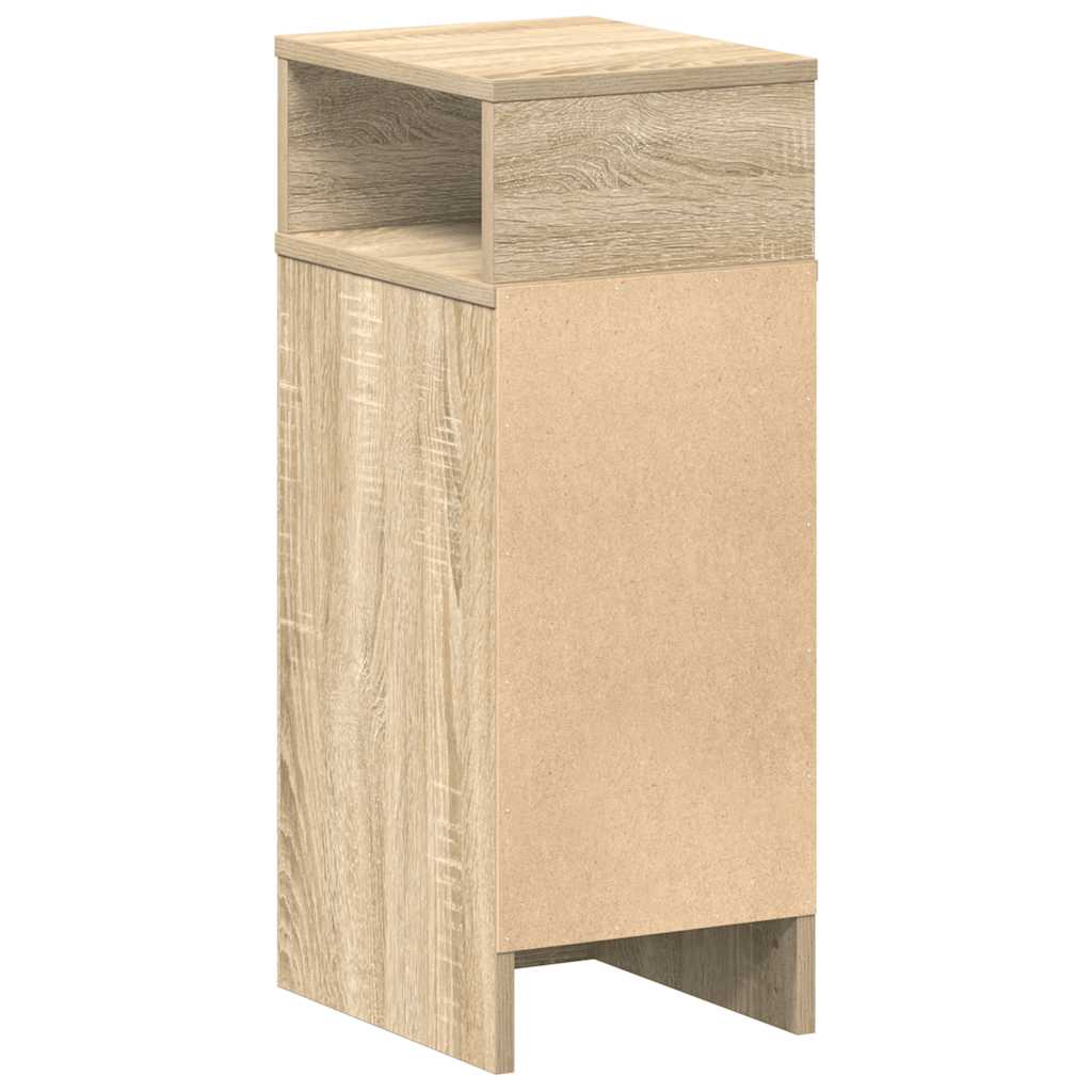 Mesa de cabeceira com gaveta 25x31x66 cm carvalho sonoma