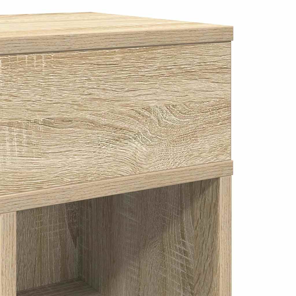 Mesa de cabeceira com gaveta 25x31x66 cm carvalho sonoma