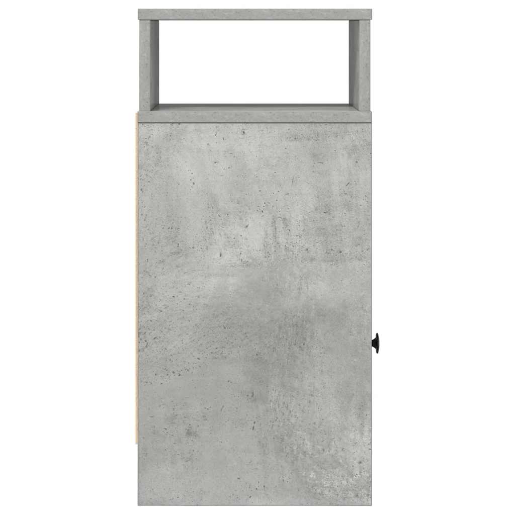 Mesas de cabeceira 2pcs com gaveta 25x31x66 cm cinzento cimento