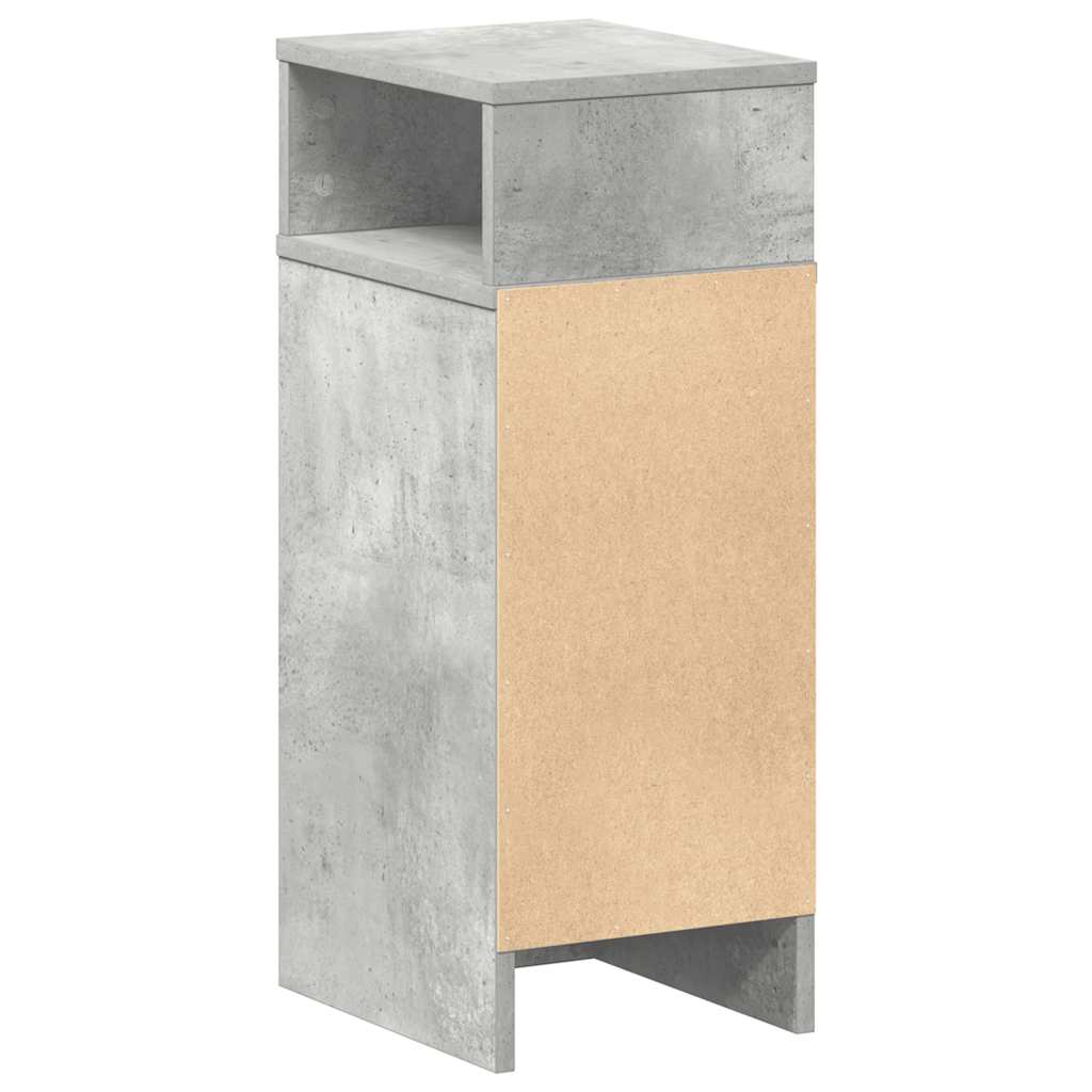 Mesas de cabeceira 2pcs com gaveta 25x31x66 cm cinzento cimento