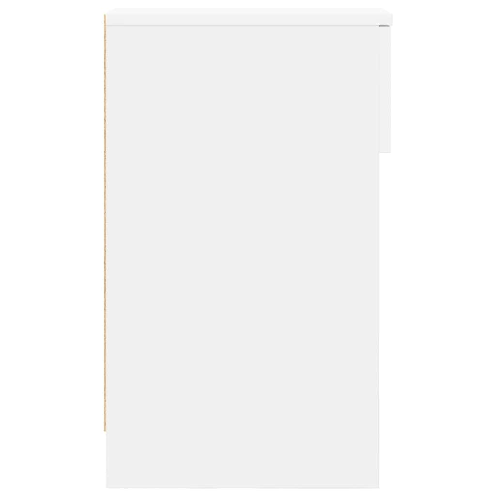 Mesas de cabeceira com gaveta 2 pcs 20x36x60 cm branco