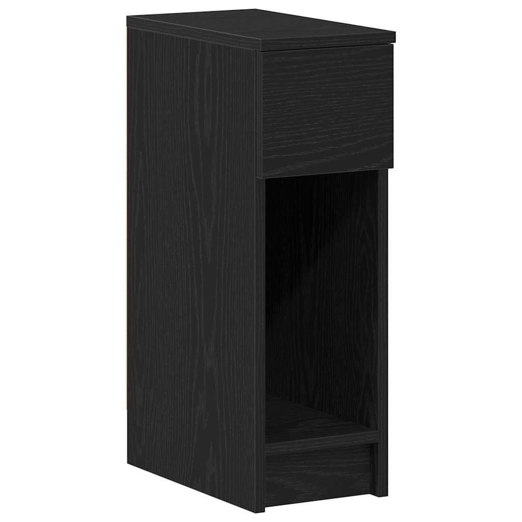 Mesas de cabeceira com gaveta 2 pcs 20x36x60 cm carvalho preto