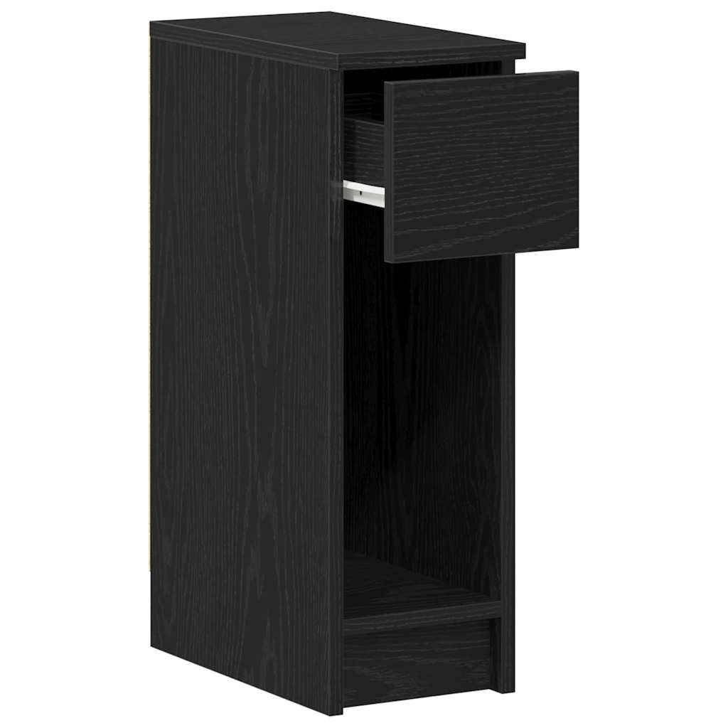 Mesas de cabeceira com gaveta 2 pcs 20x36x60 cm carvalho preto