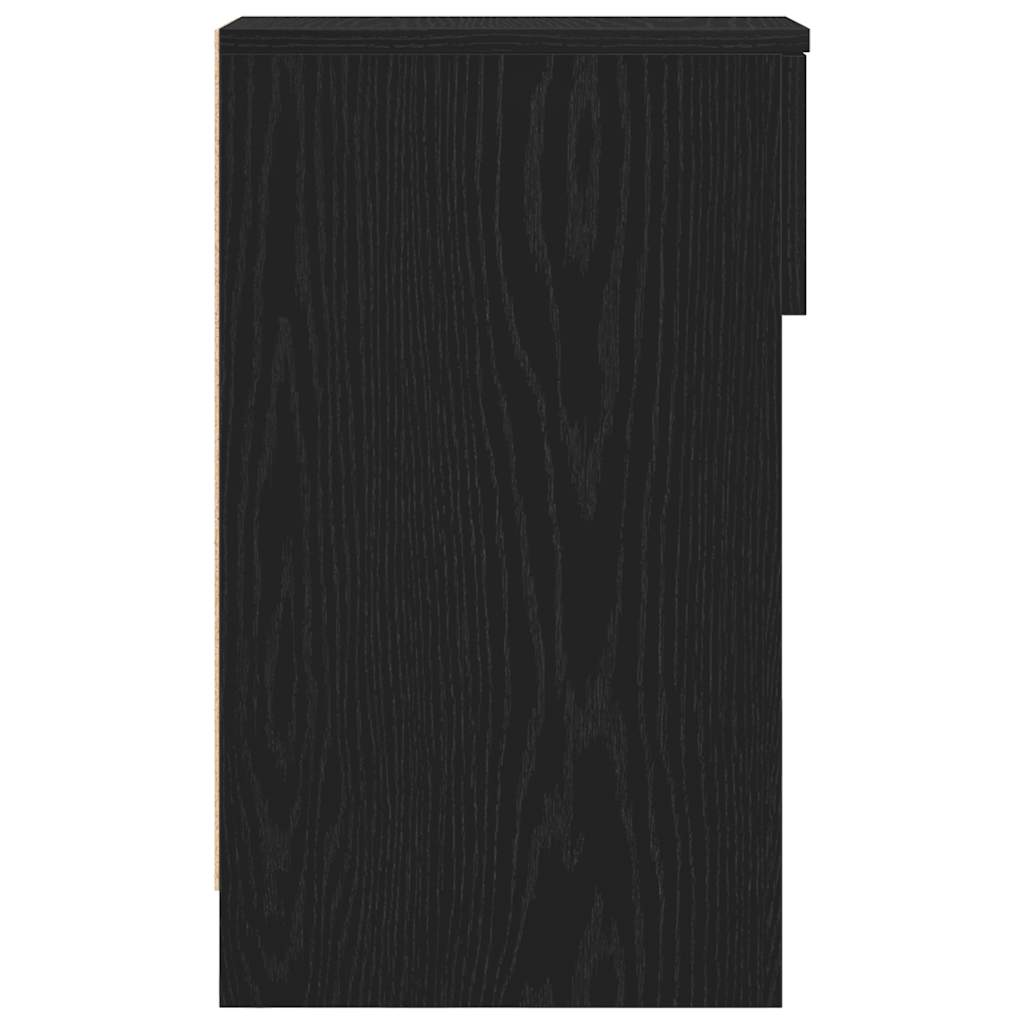Mesas de cabeceira com gaveta 2 pcs 20x36x60 cm carvalho preto