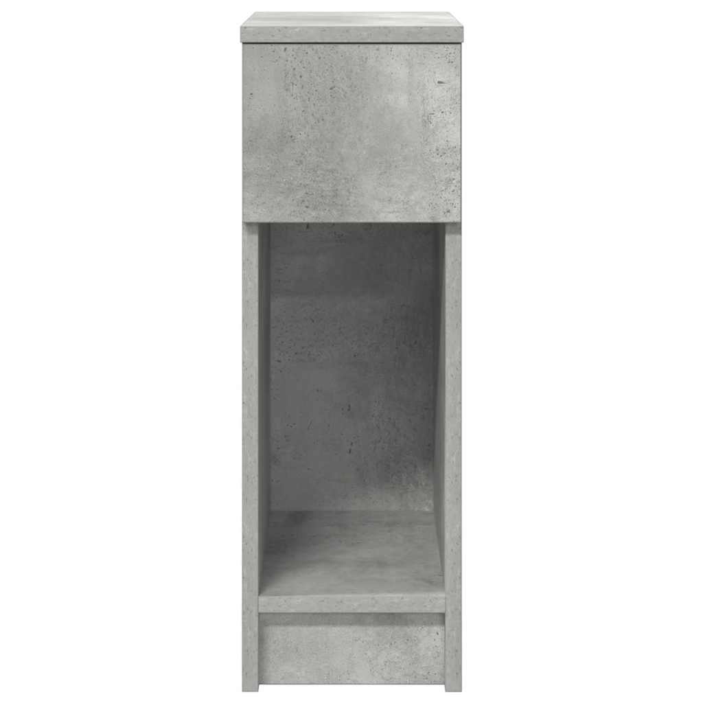 Mesas de cabeceira com gaveta 2 pcs 20x36x60cm cinzento cimento