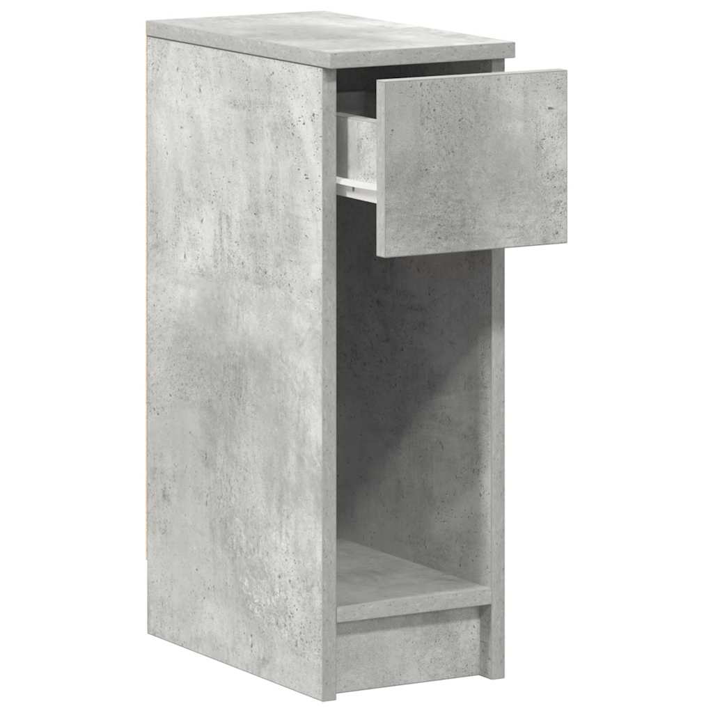 Mesas de cabeceira com gaveta 2 pcs 20x36x60cm cinzento cimento