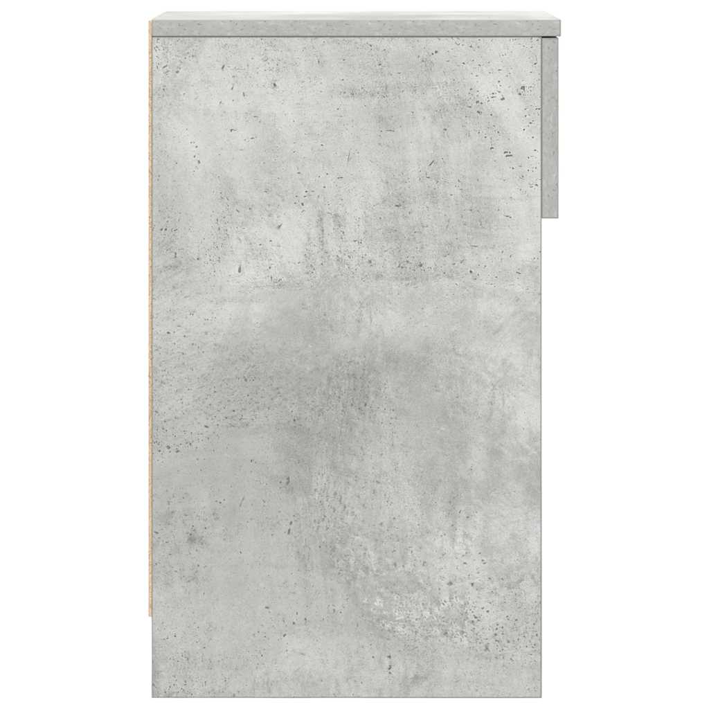 Mesas de cabeceira com gaveta 2 pcs 20x36x60cm cinzento cimento