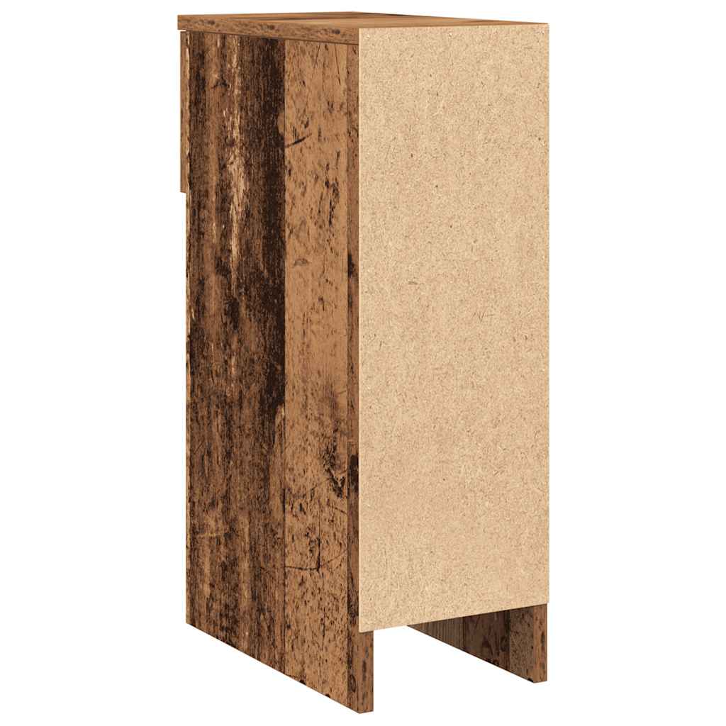 Mesas de cabeceira com gaveta 2 pcs 20x36x60 cm madeira velha