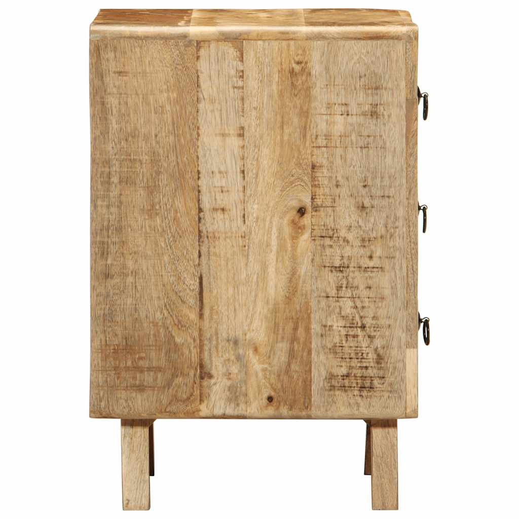 Bedside tables 2 pcs 37x32x50 cm solid rough mango wood