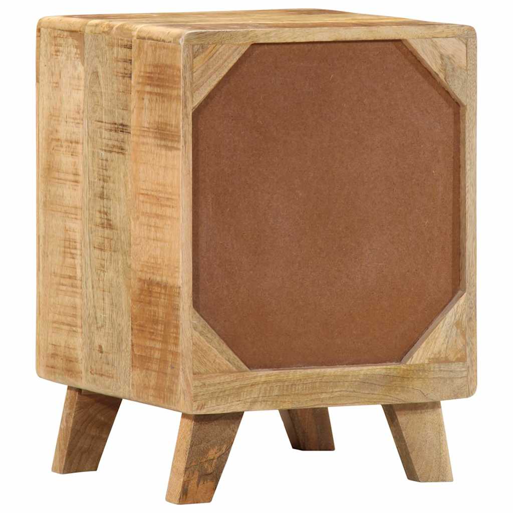 Bedside tables 2 pcs 37x32x50 cm solid rough mango wood