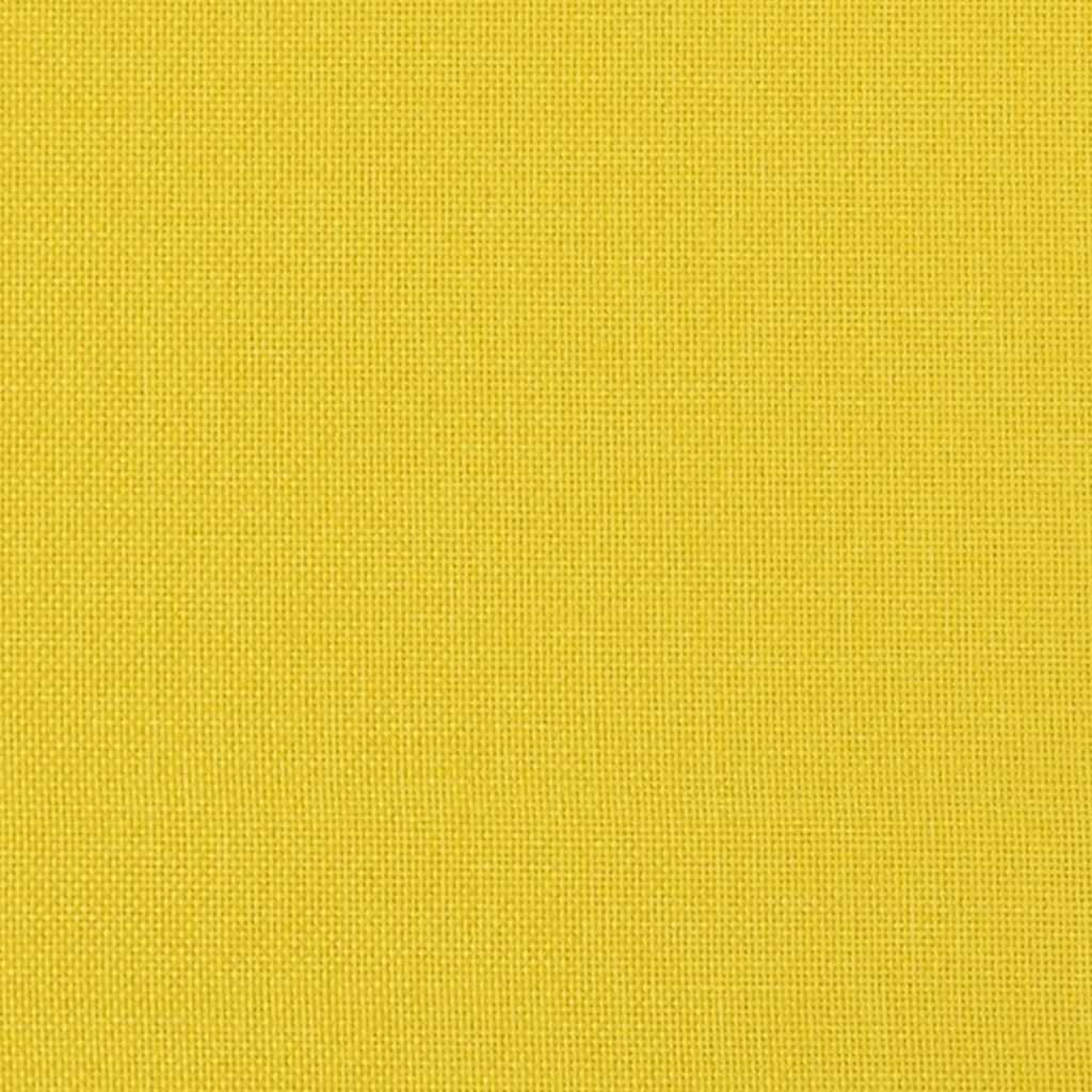 Sofá modular com almofadas tecido amarelo-claro