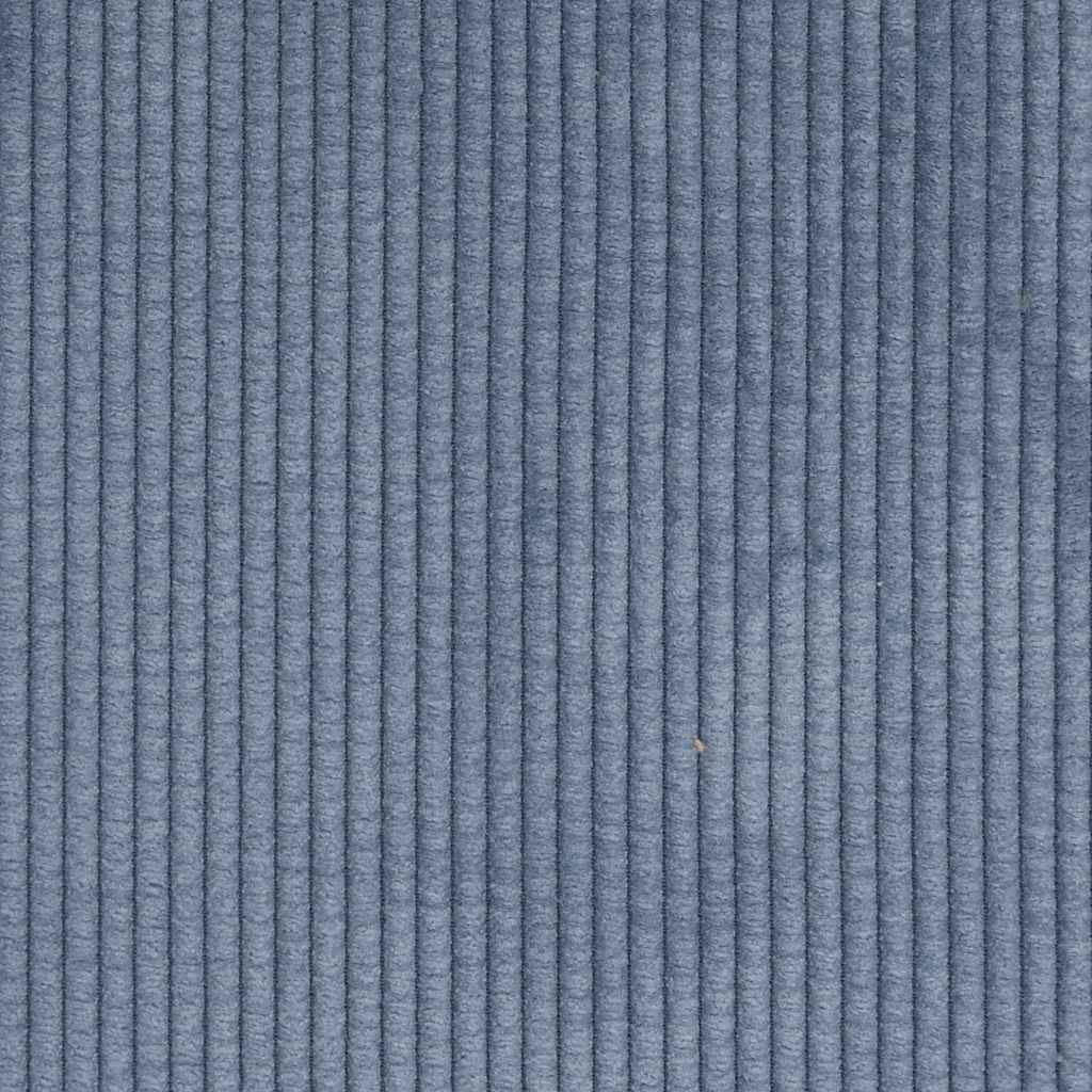 Sofá modular com almofadas tecido corduroy azul