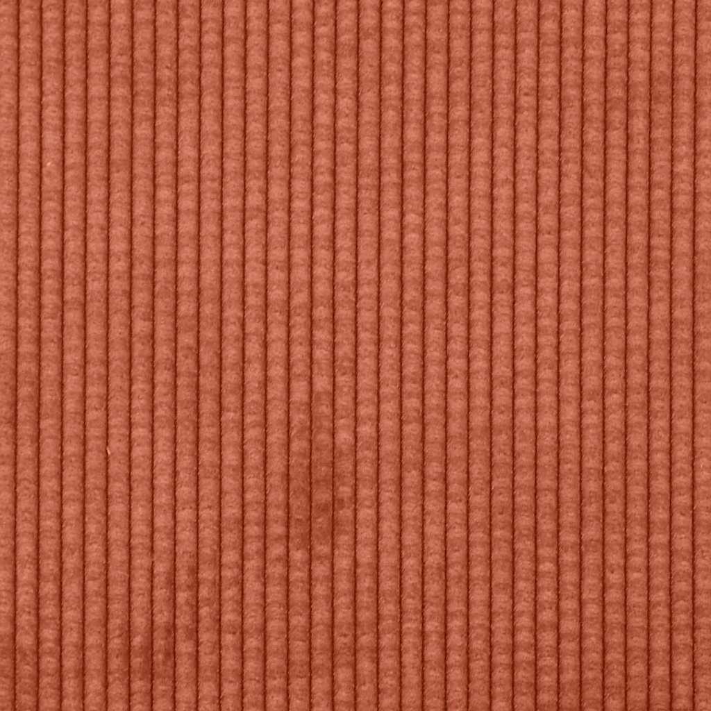 Sofá modular com almofadas tecido corduroy laranja vermelho