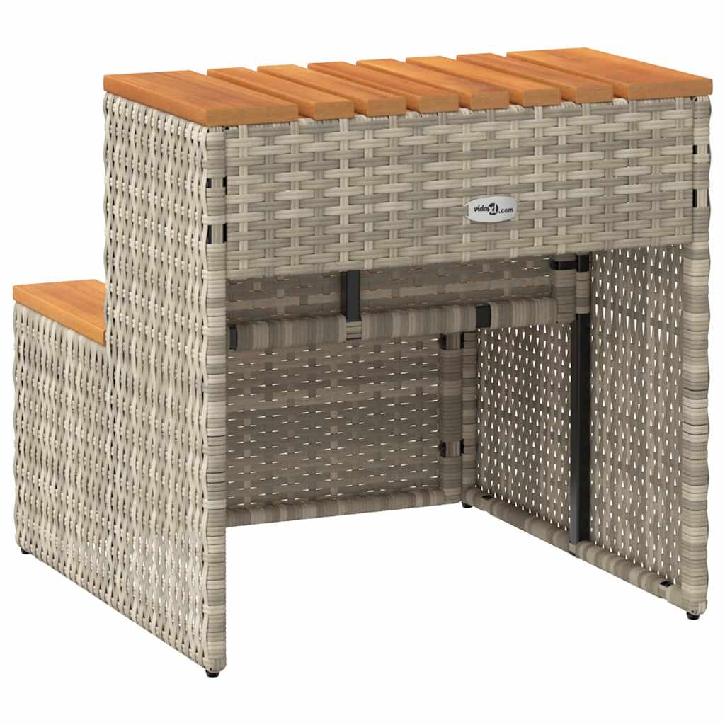 Degrau p/ hidromassagem 50x50x50,5 cm PE e acácia maciça