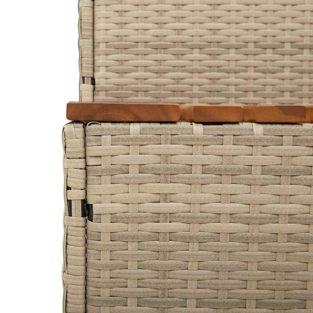 Step for hydromassage 100x50x50.5 cm PE and solid acacia beige