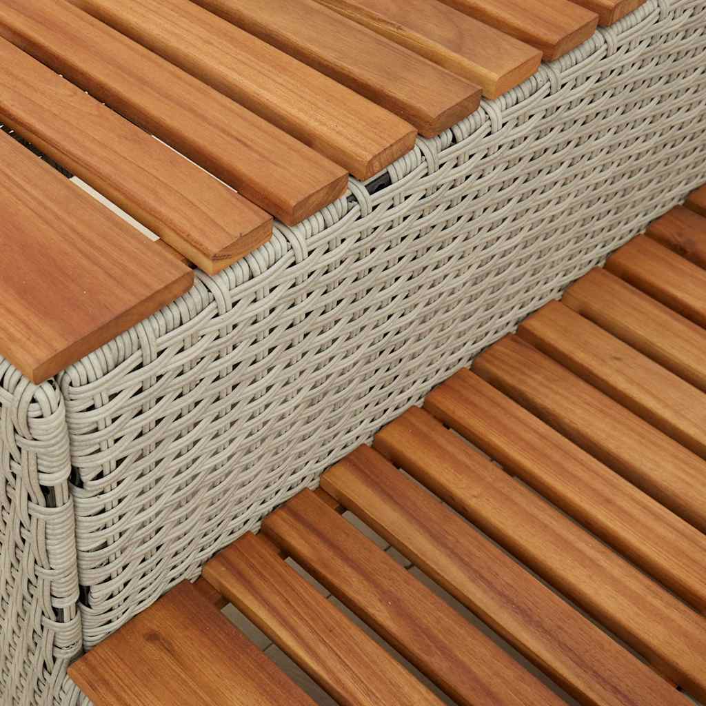 Step for hydromassage 100x50x50.5 cm PE and solid acacia