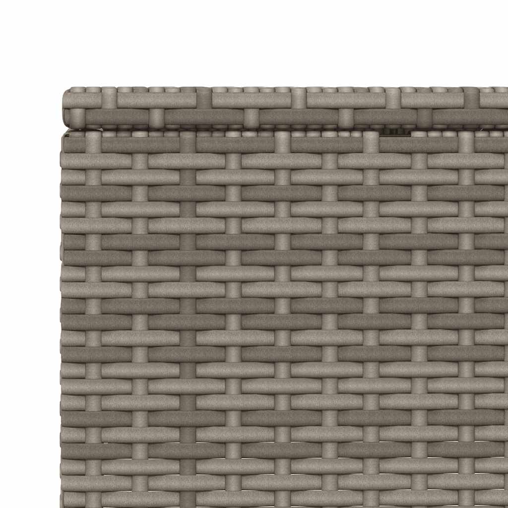 Grey PE rattan floating sun lounger with cushion