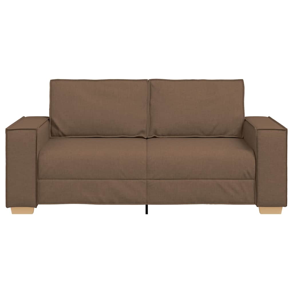 Sofá de 2 lugares marrom 140 cm tecido