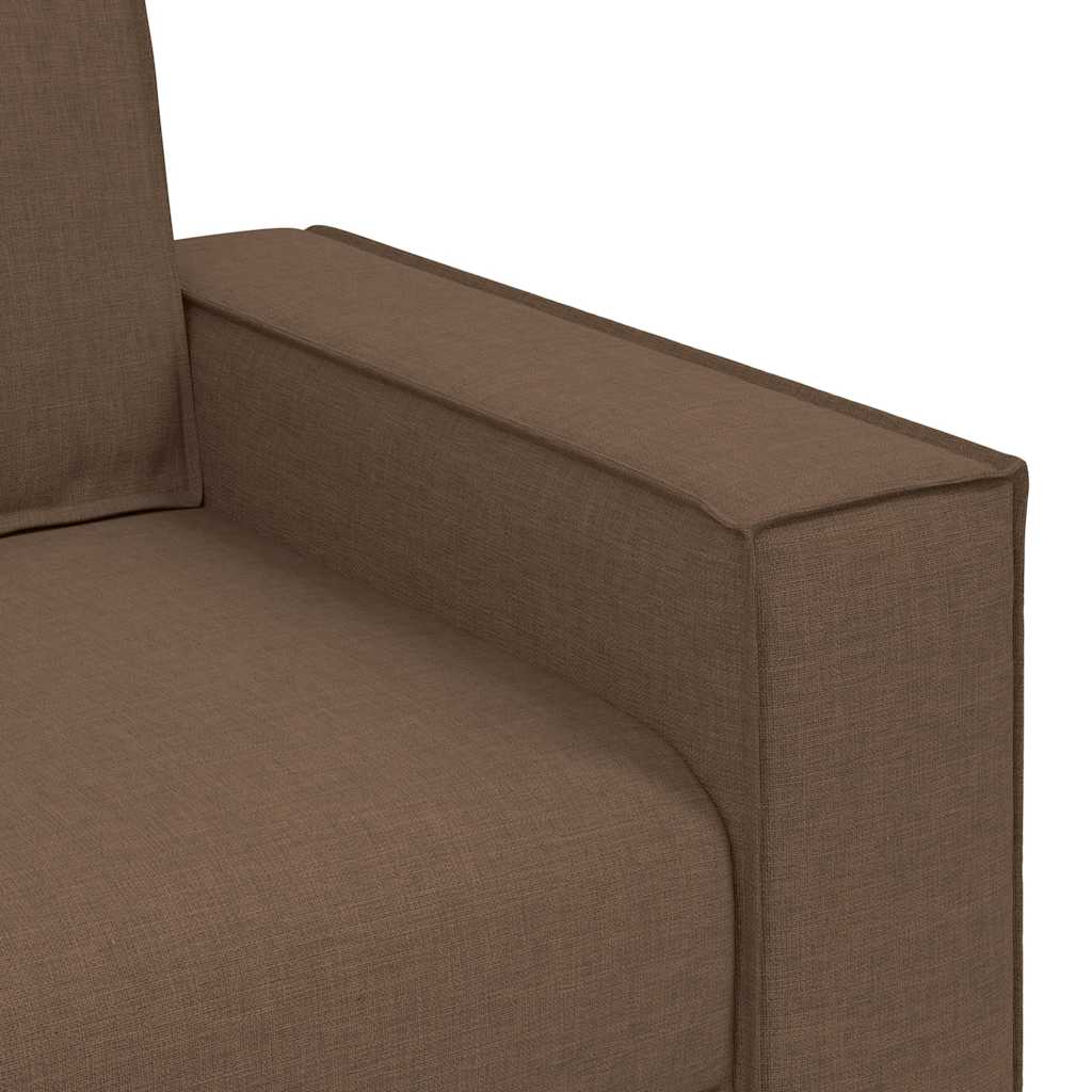 Sofá de 2 lugares marrom 140 cm tecido