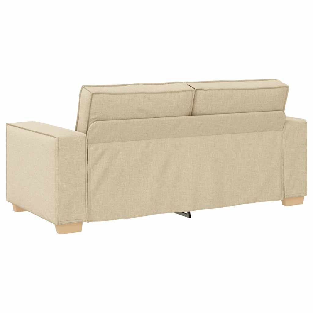 Sofá de 2 lugares em tecido creme 140 cm