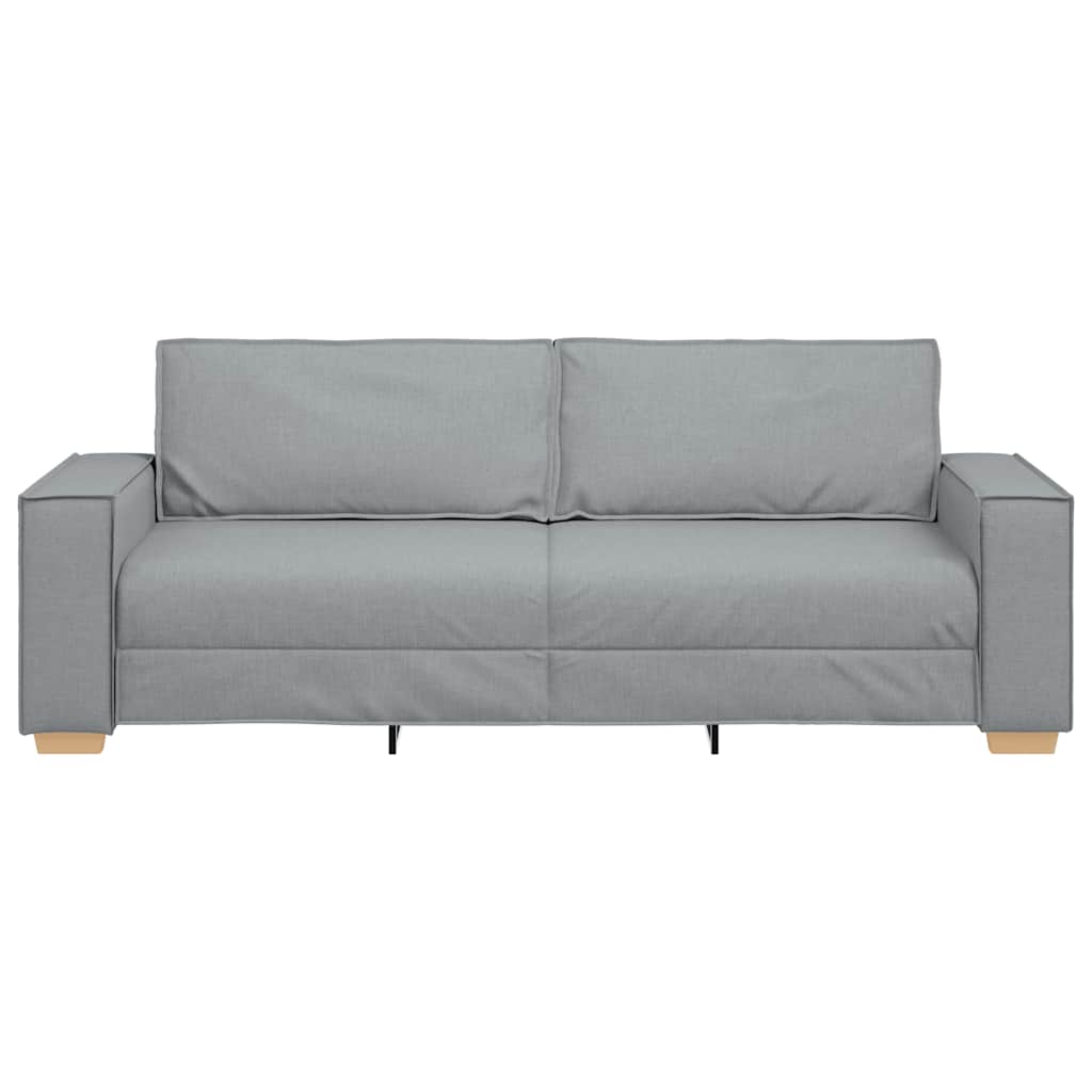 Sofá de 3 lugares cinza claro 180 cm Tecido