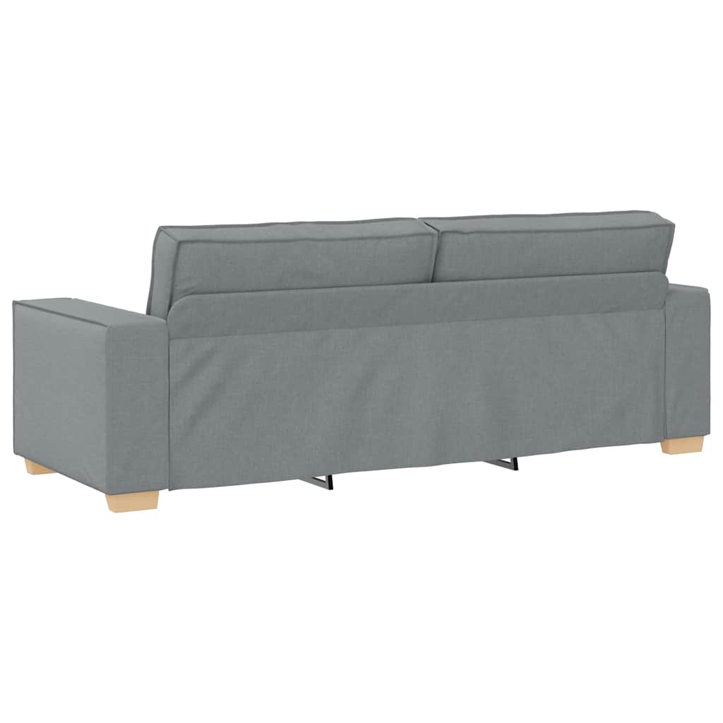 Sofá de 3 lugares cinza claro 180 cm Tecido