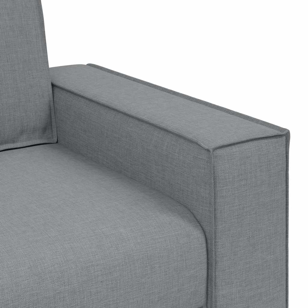 Sofá de 3 lugares cinza claro 180 cm Tecido