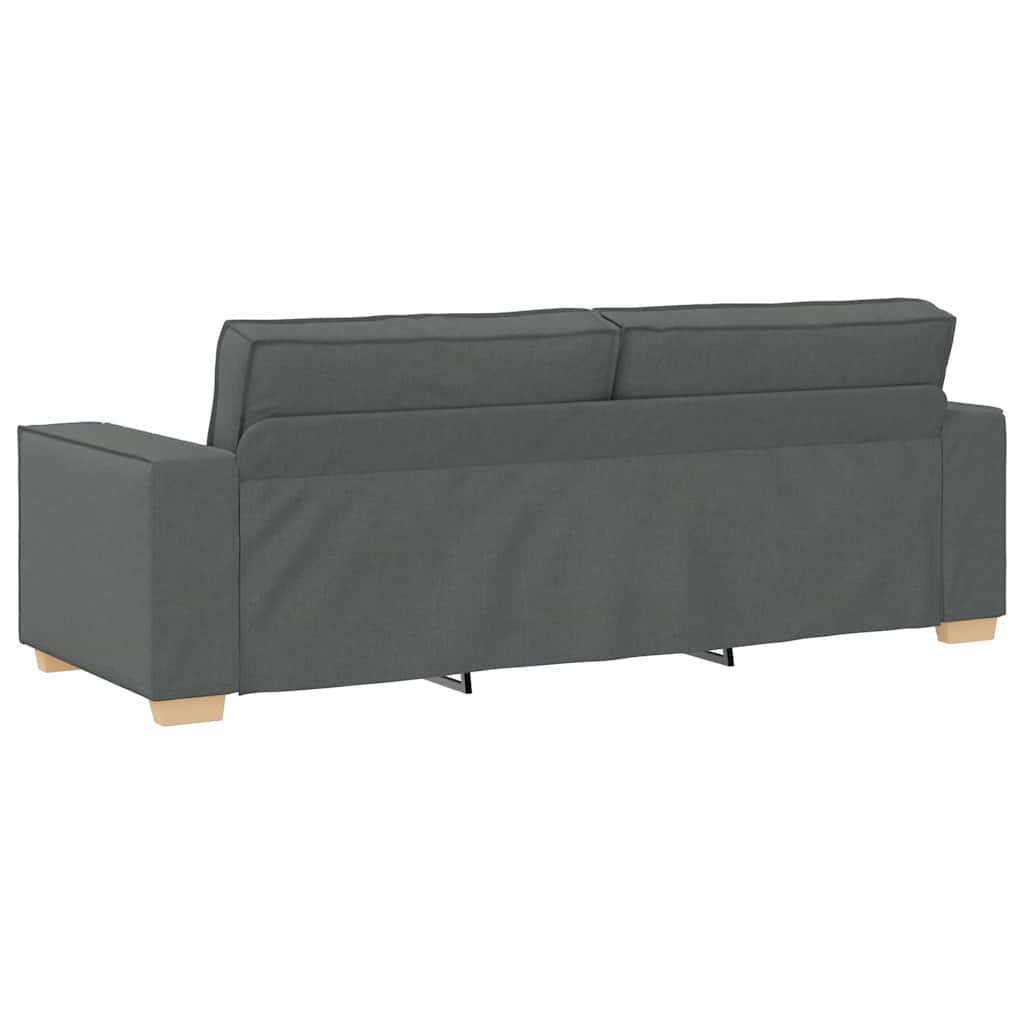 Sofá de 3 lugares cinza escuro 180 cm tecido