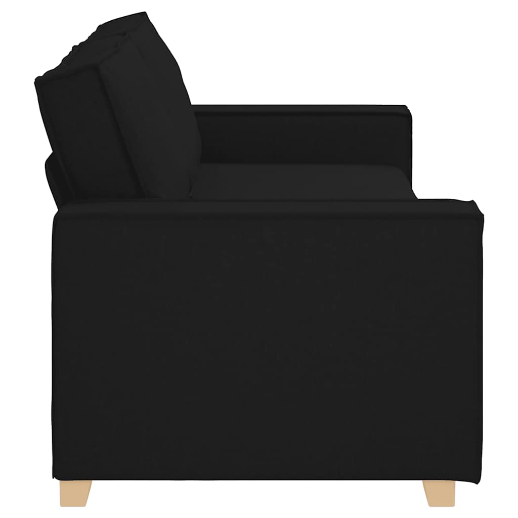 Sofá de 3 lugares preto 180 cm tecido