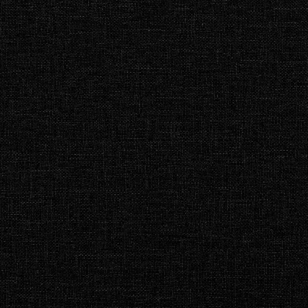 Sofá de 3 lugares preto 180 cm tecido