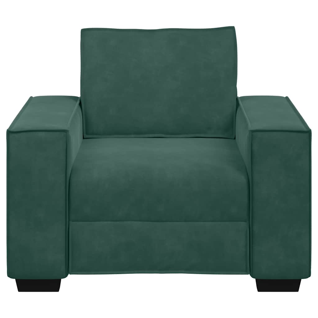 59 cm dark green velvet armchair
