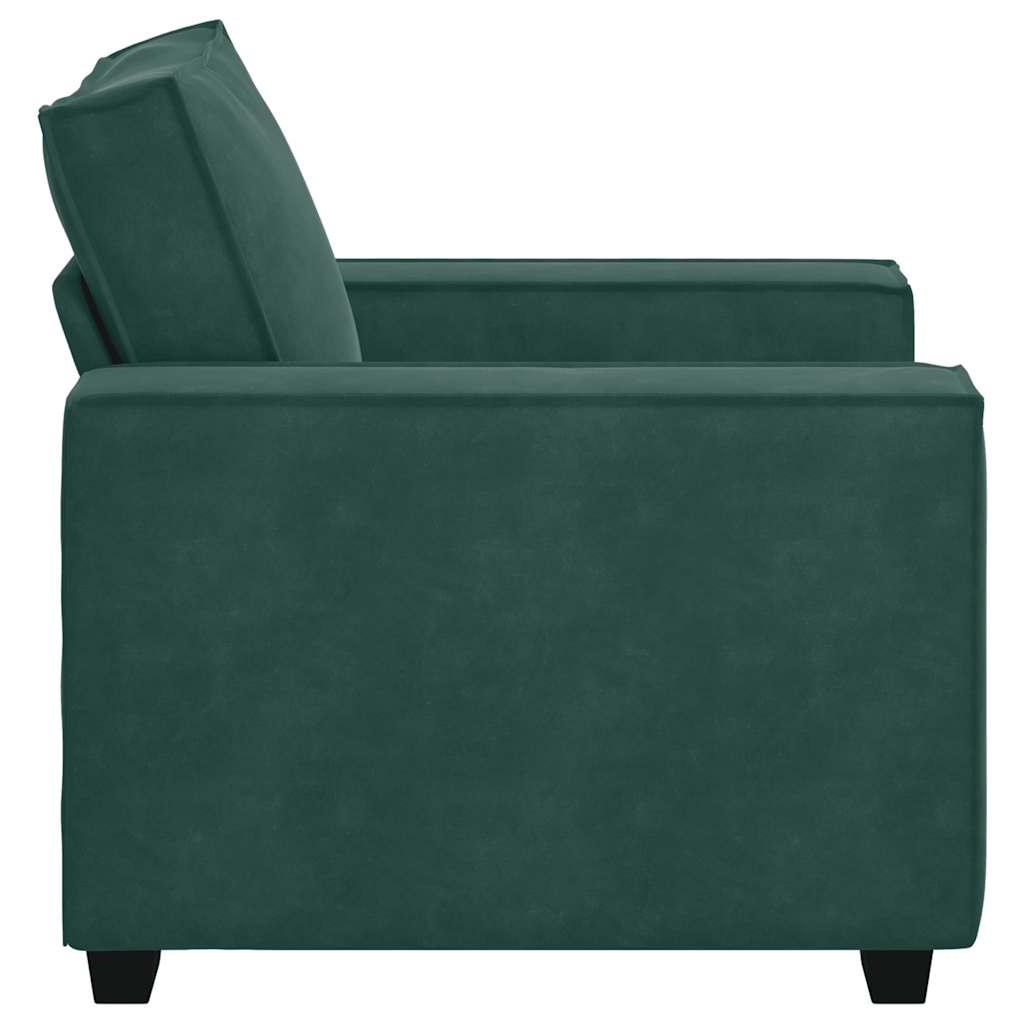 59 cm dark green velvet armchair