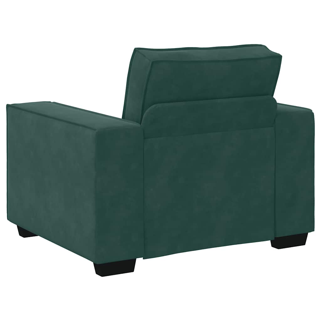 59 cm dark green velvet armchair