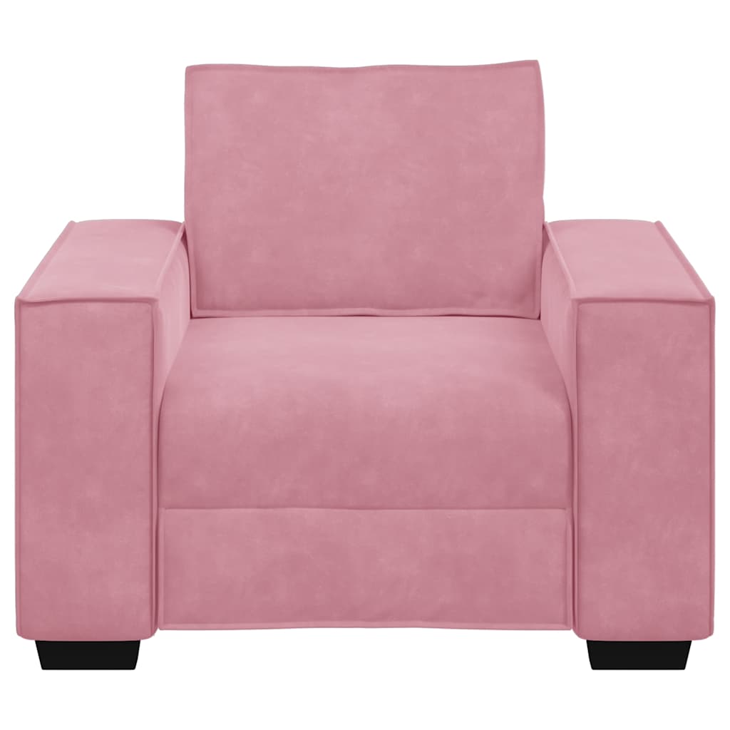 Poltrona 60 cm veludo rosa