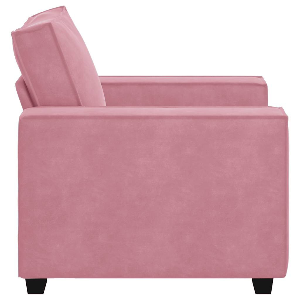 Poltrona 60 cm veludo rosa