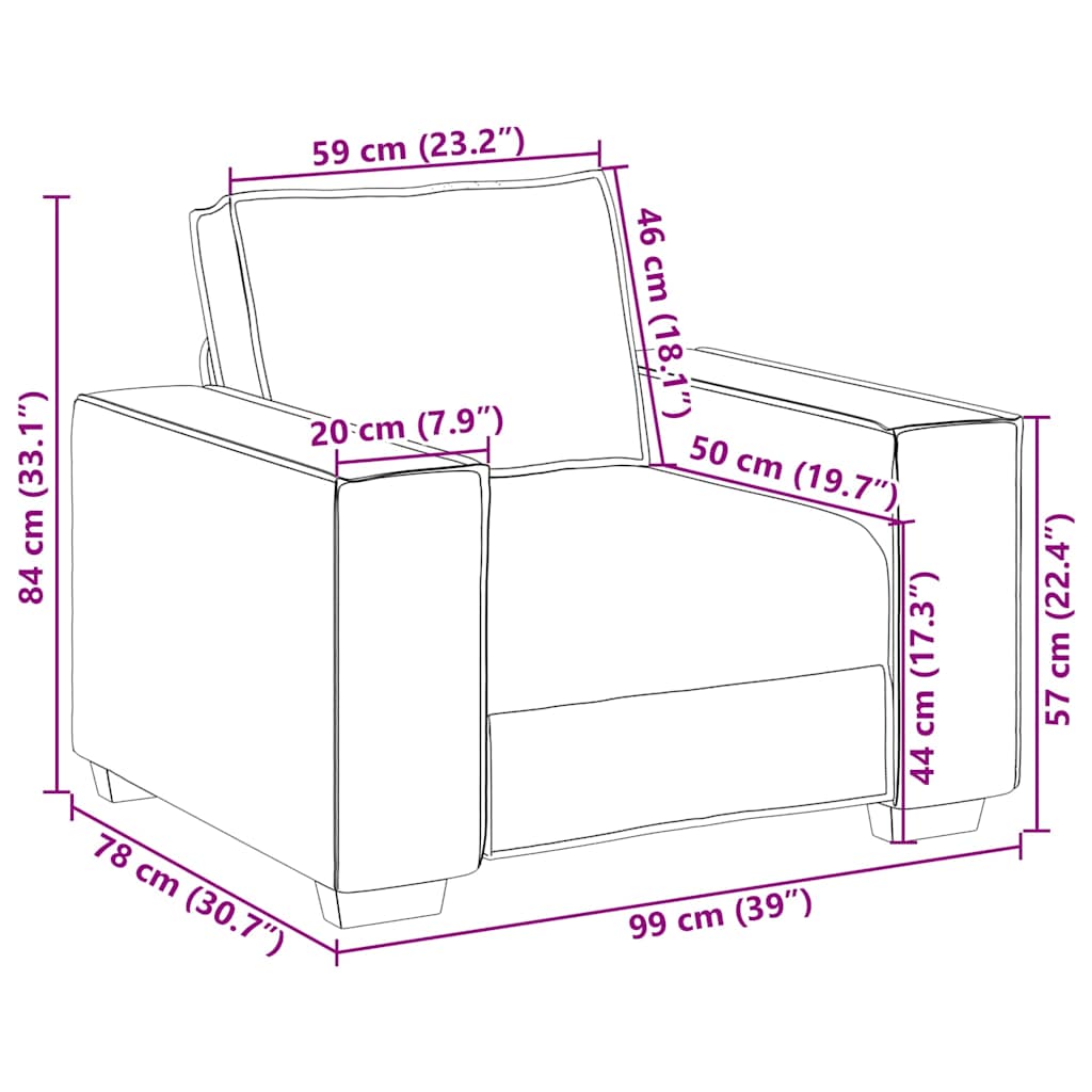 Poltrona 60 cm veludo rosa
