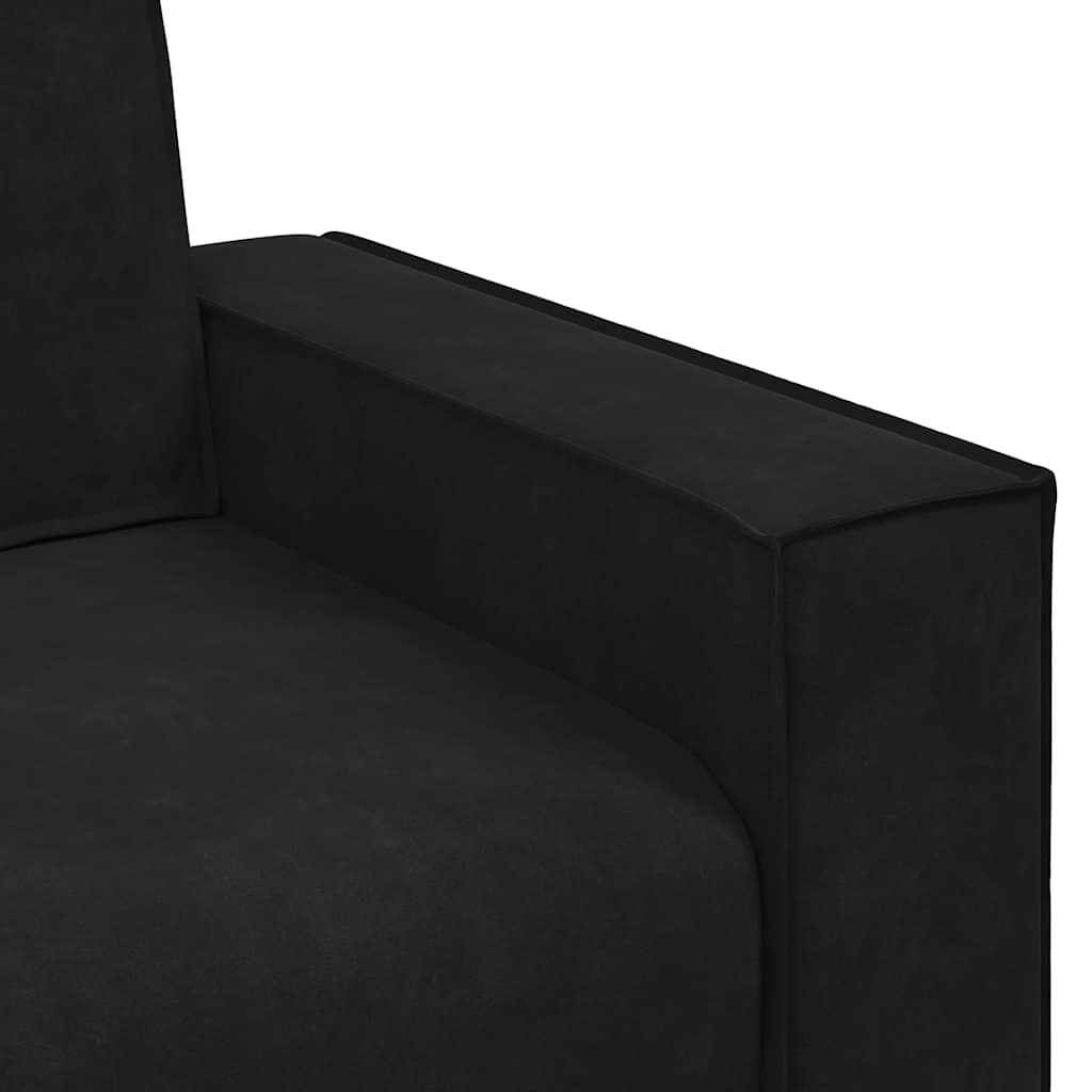 59 cm black velvet armchair