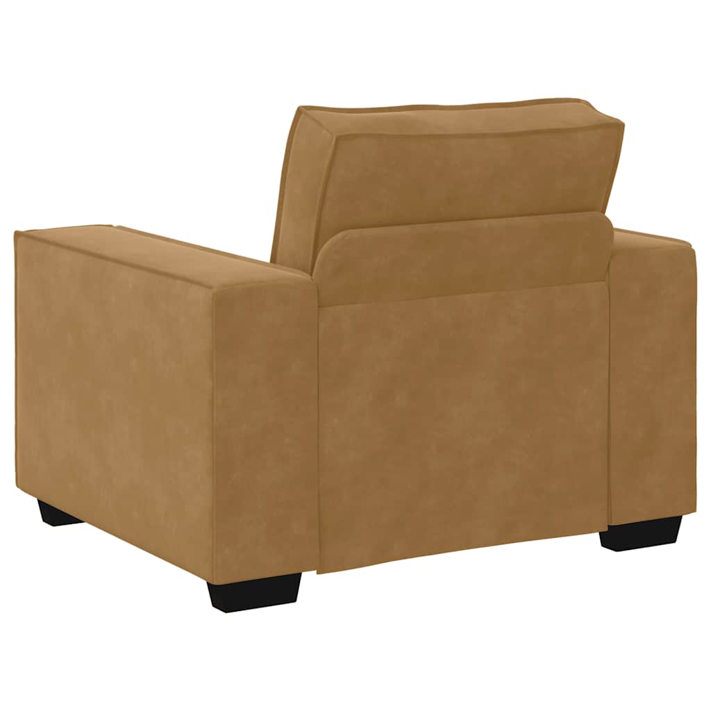 59 cm brown velvet armchair
