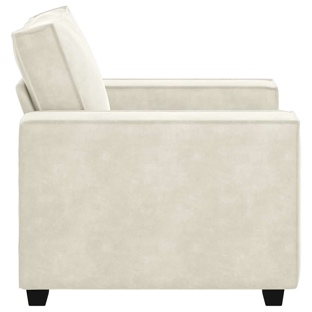59 cm cream velvet armchair